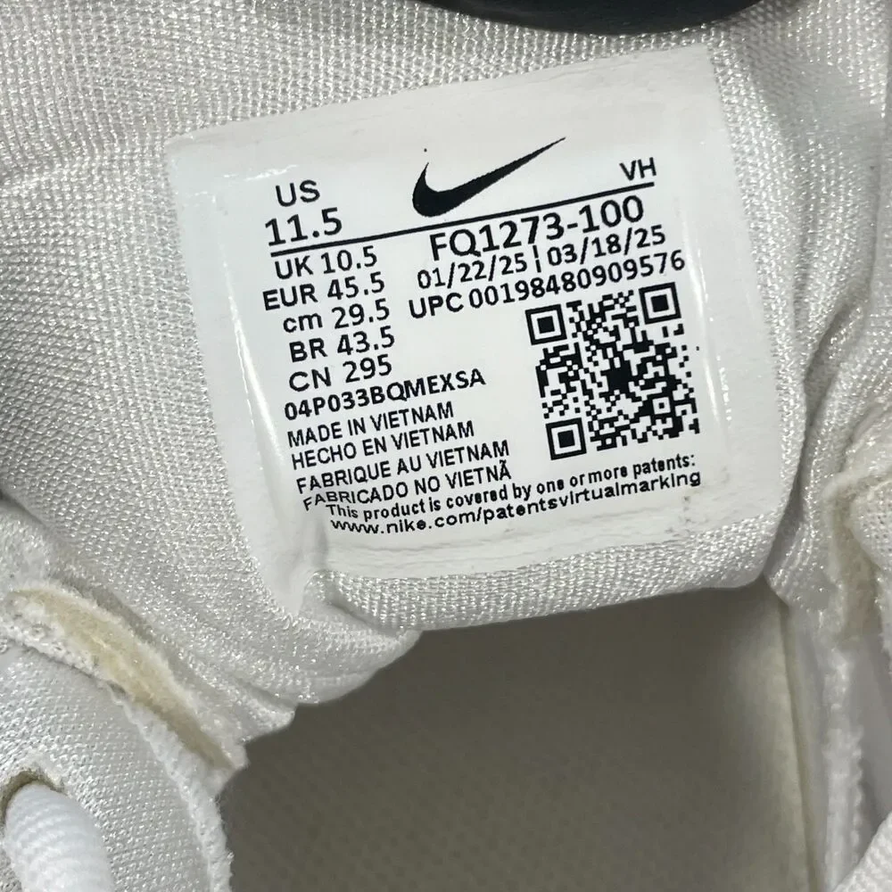 Nike SB Zoom Nyjah 4 Men's Size 11.5 Shoes Sneakers Skate White/Black FQ1273-100 - Picture 15 of 16